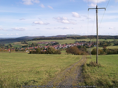 Blick über die Stadt Schwarzenborn