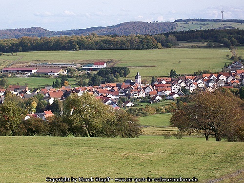 Blick über die Stadt Schwarzenborn