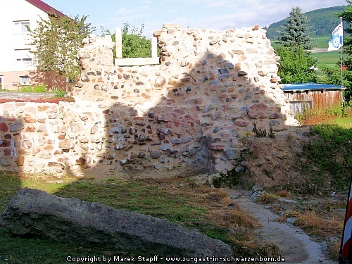 Stadtmauer während der Sanierung