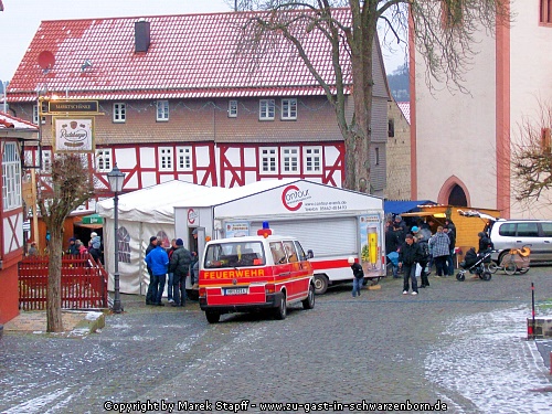 Hintereingang zum Weihnachtsmarkt